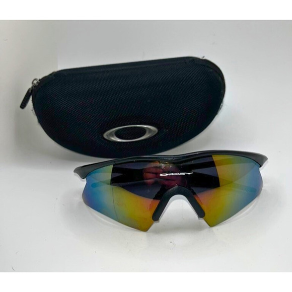 Oakley M Frame Sunglasses Fire Iridium Lens + Hard Case Vintage Performance USA - Picture 2 of 12
